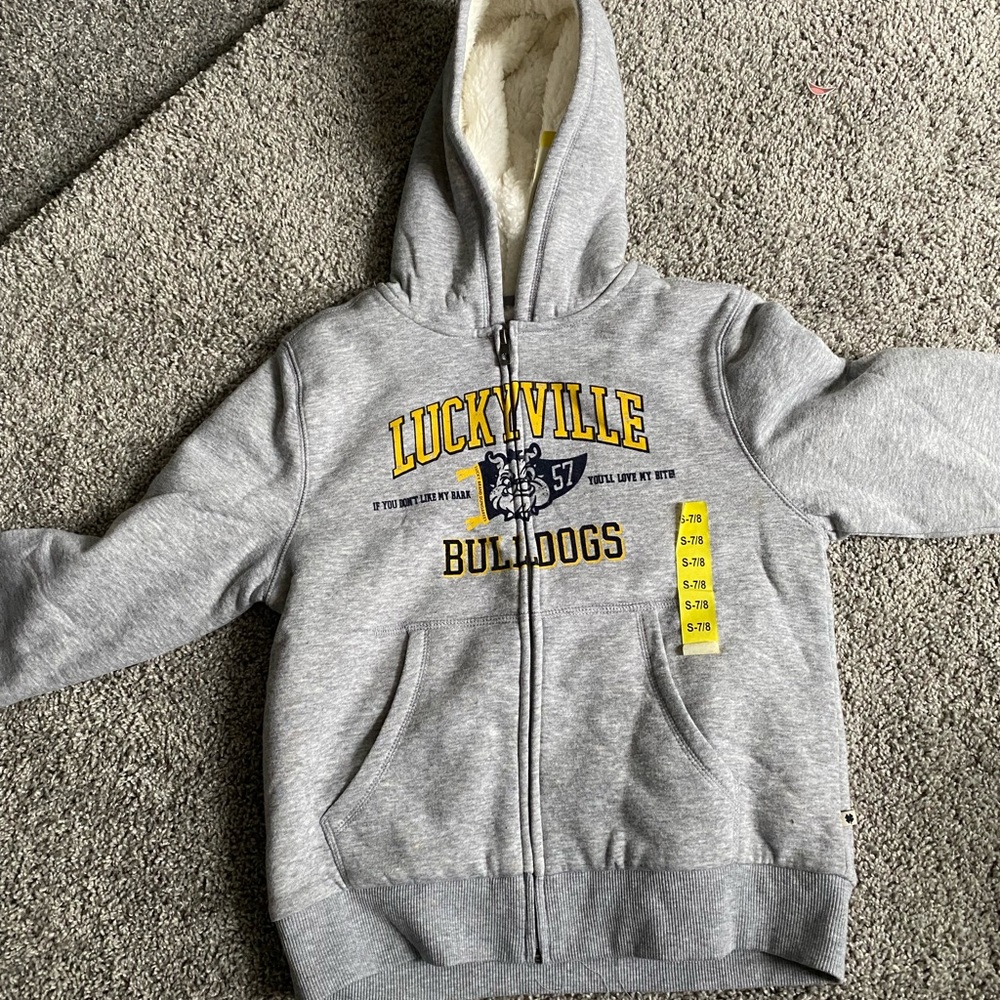 Size 7/8 Grey Lucky Brand Hoodie